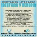 IDENTIDAD Y MEMORIA - CERTAMEN LITERARIO