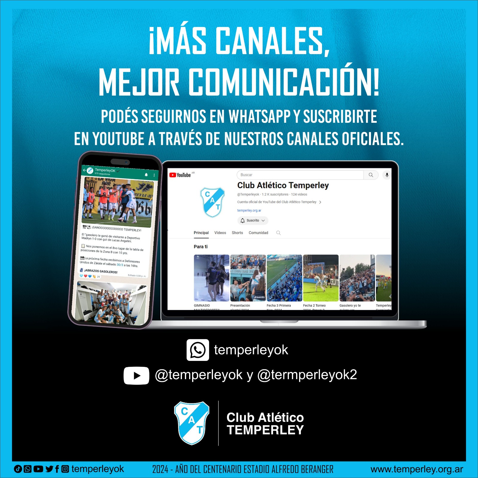 ¡MÁS CANALES Y MEJOR COMUNICACIÓN!